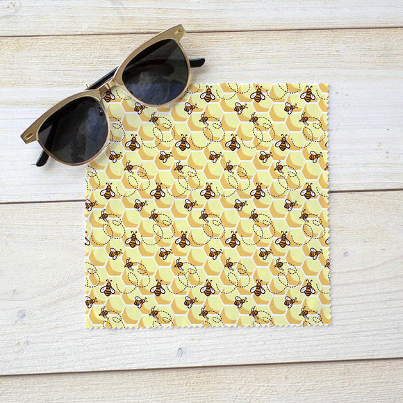 Bees Pattern Eyeglass Cleaner Lens Cloth