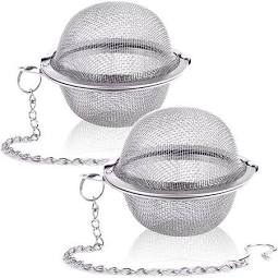 Stainless Steel Mesh Tea Ball Infusers – Set of 2 (2.1 Inch)