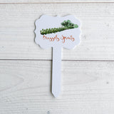 Brussels Sprouts Aluminum Garden Marker Small 7 x 4 in.