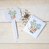 Dill Seed and Aluminum Garden Marker Set / Naturally Grown Active