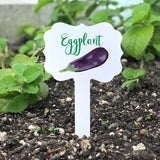 Eggplant Aluminum Garden Marker Small 7 x 4 in.