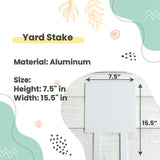 Herb Garden, Aluminum Large Yard Stake, 15.5 x 7.5 in.(Two Legs)
