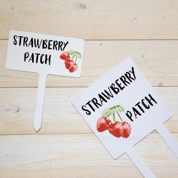 Strawberry Patch Aluminum Garden Markers Set